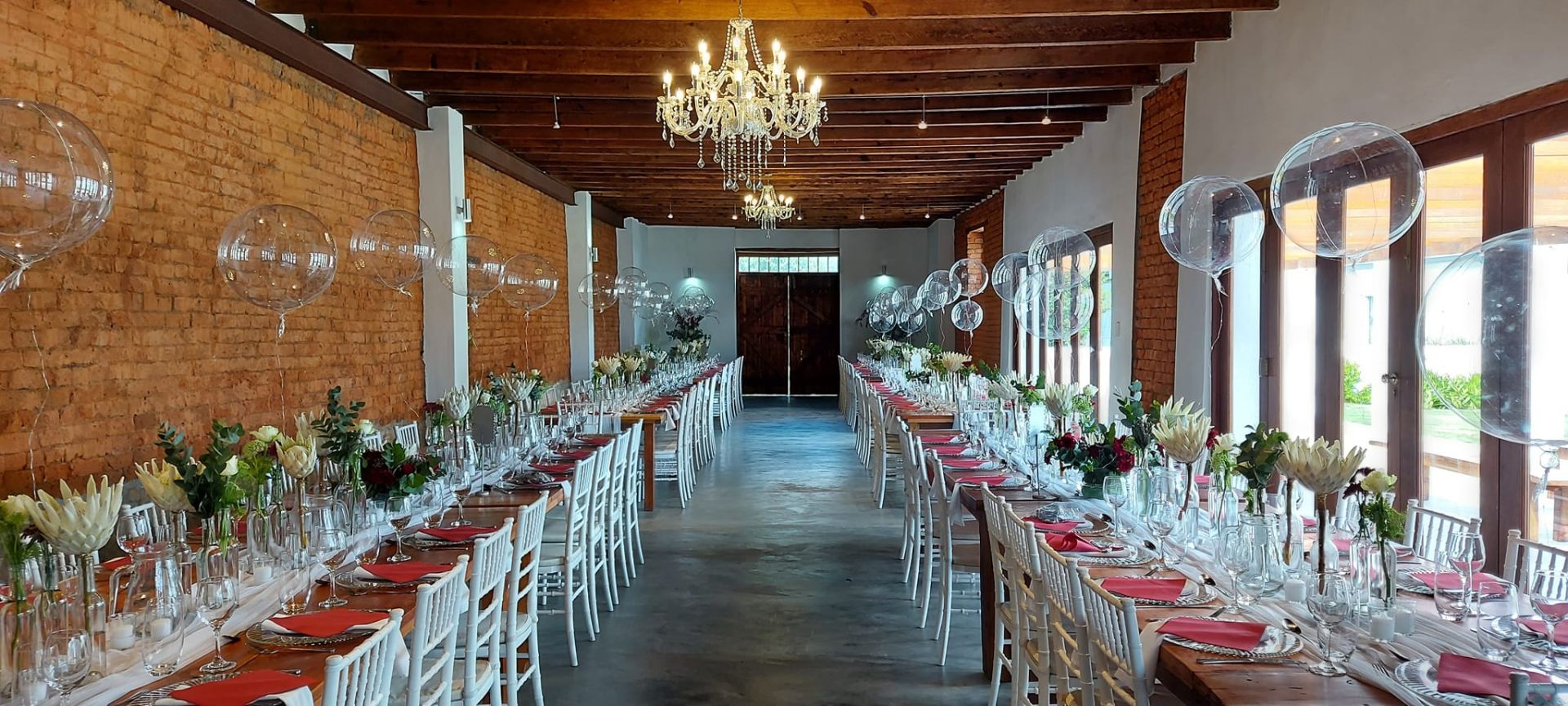 Wedding celebration with balloons